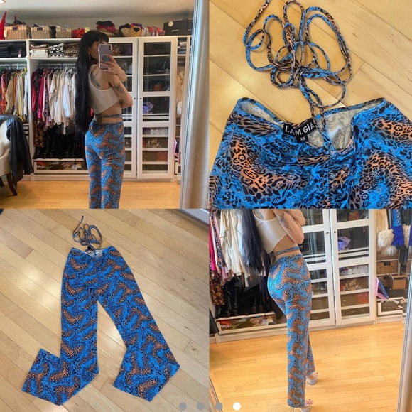 I.AM.GIA HALO PANT IN BLUE PAISLEY - Picture 4 of 4